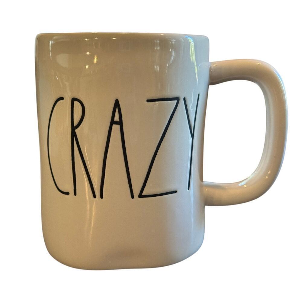 RAE DUNN Artisan collection mug, "CRAZY"
